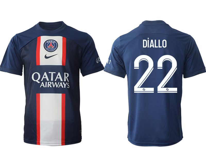 Men 2022-2023 Club Paris St German home aaa version blue #22 Soccer Jersey->paris st german jersey->Soccer Club Jersey